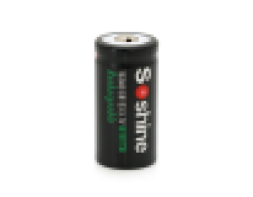 Акумулятор Soshine 16340 / CR123 Li-Ion, 700mAh, 1A, 4.2 / 3.7 / 2.5V, Button Top, Black