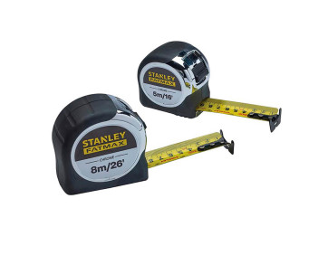 Рулетки вимірювальні FatMax®, 5м/16х25мм + 8/26х25, в хромованому корпусі STANLEY FMHT43041-0