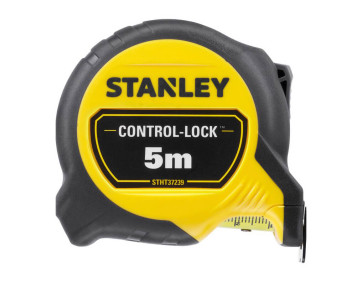 Рулетка вимірювальна CONTROL-LOCK довжиною 5 м, шириною 25 мм, в обгумованому корпусі, з подвійною ш