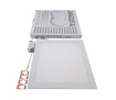 Світильник врізний LED Square Downlight 24W-220V-1700L-4000K Alum TNSy - Фото 2