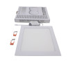 Світильник врізний LED Square Downlight 18W-220V-1300L-4000K Alum TNSy - Фото 2